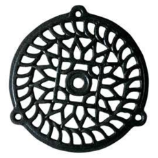 round cast iron grill